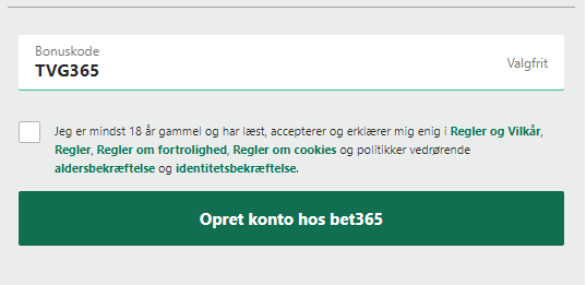 bet365 bonuskode