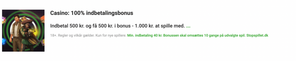 unibet casino bonus