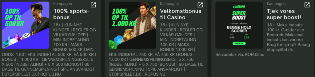 comeon casino bonus
