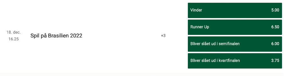MrGreen VM odds
